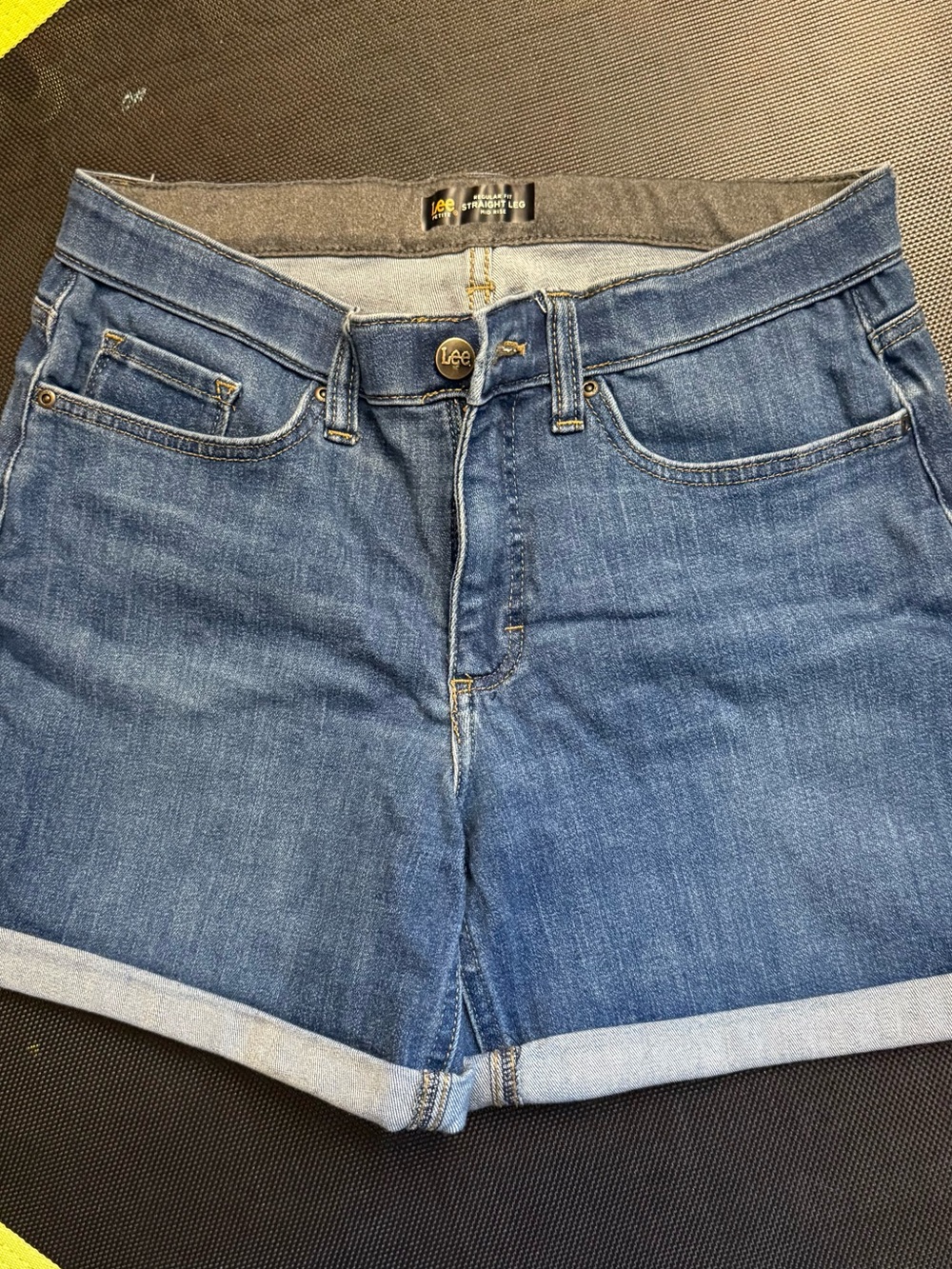 Lee womens Petite Ultra Lux Mid-rise Straight Jean Denim Shorts, Majestic Sky